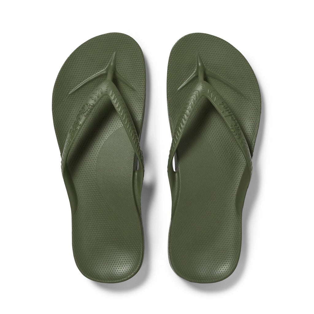 Arch Support Flip Flops - Classic - Olive